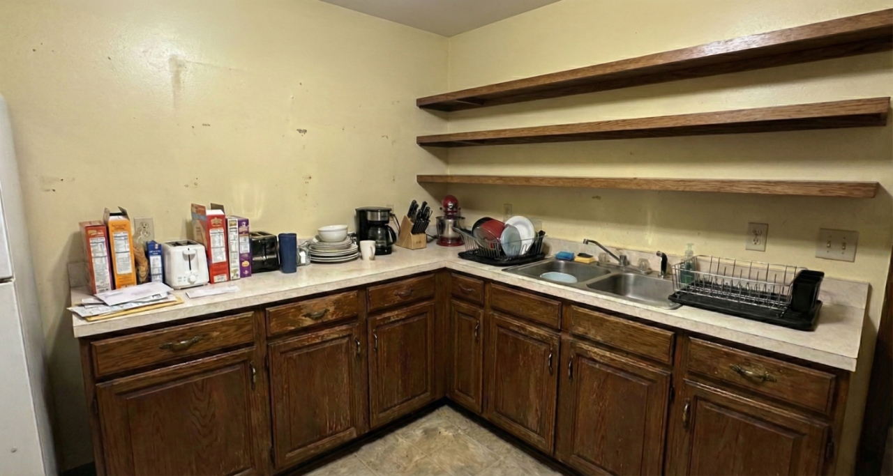 Cuisine avant rénovation - Pira Peinture