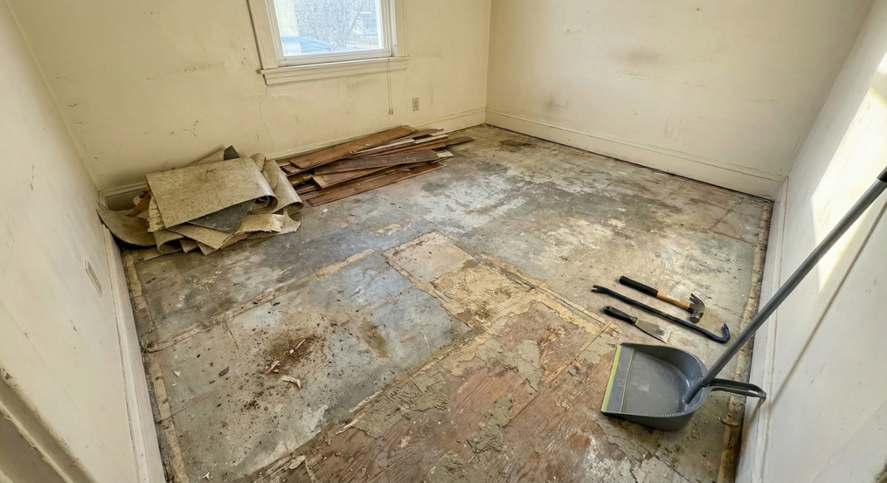 Parquet avant traitement - Pira Peinture