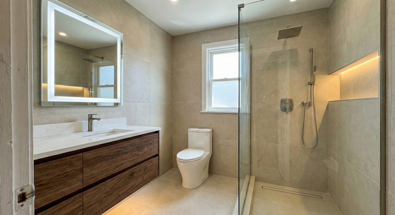 Salle de bain après rénovation - Pira Peinture